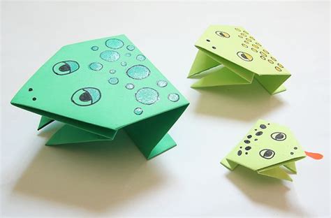 Simple Origami Jumping Frogs For Passover - creative jewish mom