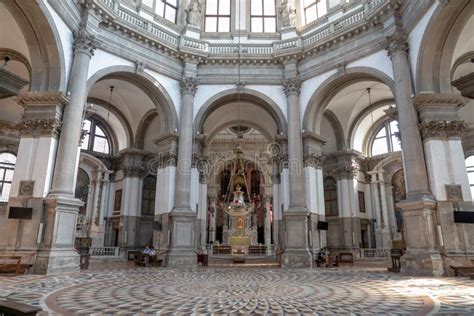 Panoramic of Interior of Basilica Di Santa Maria Della Salute Editorial Stock Photo - Image of ...