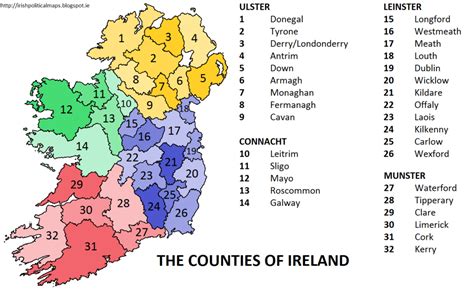 Maps Of Ireland | Printable Irish County Maps