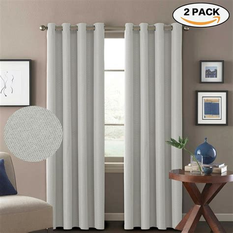 Off White Linen Curtains Ultra Thick And Durable Thermal Insulated Window Drapes (2 Panels) 85% ...