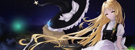 Marisa kirisame from Touhou anime 4K wallpaper download