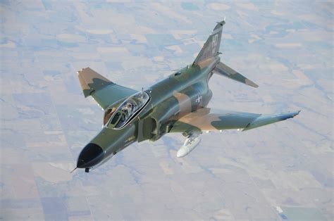 planes, McDonnell Douglas F-4 Phantom II, green, daytime, clouds, US ...