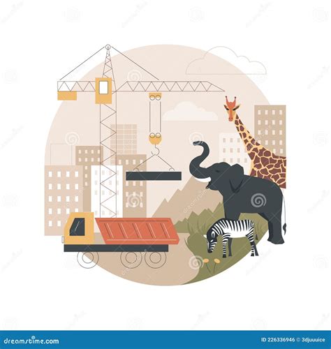 Habitat Loss for Wild Animals Abstract Concept Vector Illustration ...