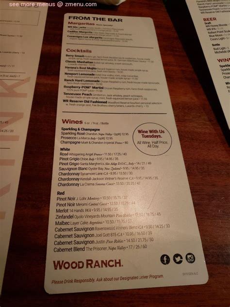 Online Menu of Wood Ranch BBQ & Grill Restaurant, Northridge, California, 91324 - Zmenu