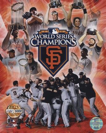 San Francisco Giants 2010 World Series Champions PF Gold Fine Art Print ...