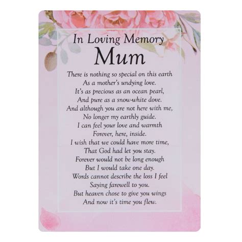 Graveside Memorial Card - In Loving Memory Mum - Cottage Garden Centre