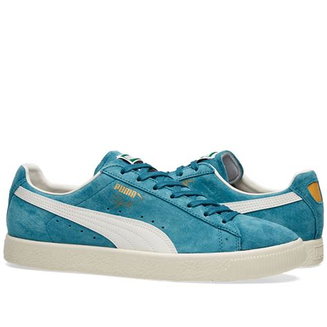 Puma Clyde Premium Harbour Blue & White | END. (AU)