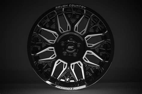 Rough Country 86 Series Wheel | One-Piece | Gloss Black | 20x10 | 8x170 ...