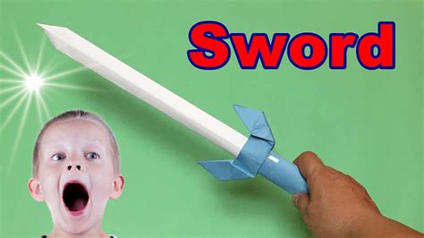 How to Make a Cool Paper Sword Easy | Ninja Sword Tutorial | Origami Weapons for kids - YouTube