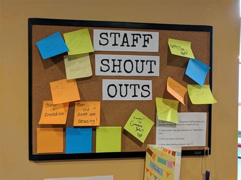 Our Staff Shout Outs board is a hit! Thank you for showing your ...