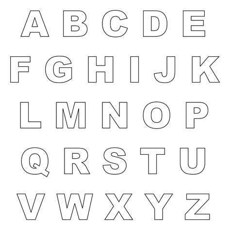 Letter Cut Outs Printable