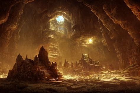 prompthunt: Dwarven underground city, Khazad dum,concept art, Fantasy art