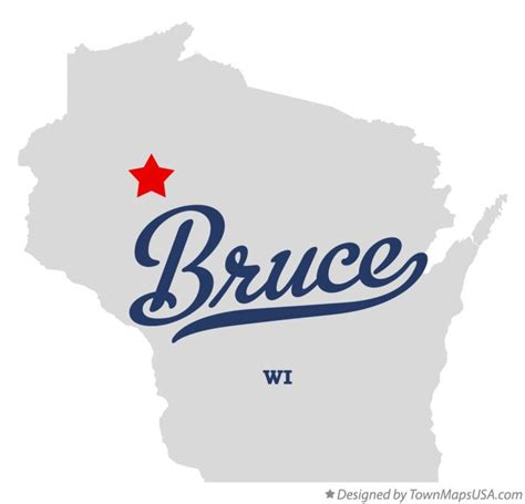 Map of Bruce, WI, Wisconsin