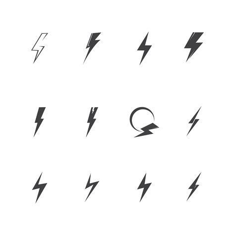 set of thunderbolt 3603252 Vector Art at Vecteezy