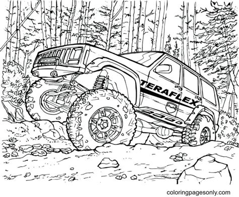 Jeep Coloring Pages Printable for Free Download