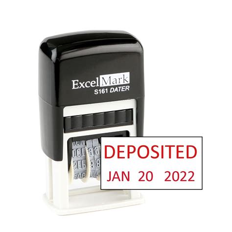 Small Deposited Date Stamp – DiscountRubberStamps.com