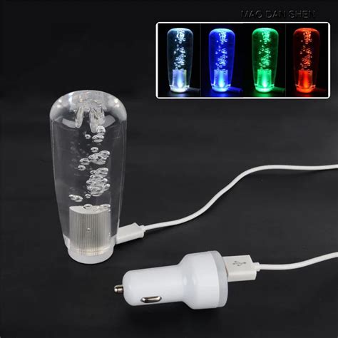 Aliexpress.com : Buy 10CM Universal Crystal LED LIGHT Shift knob Universal shifter shift gear ...