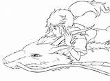 Spirited Away Flying Dragon Coloring Pages sketch template
