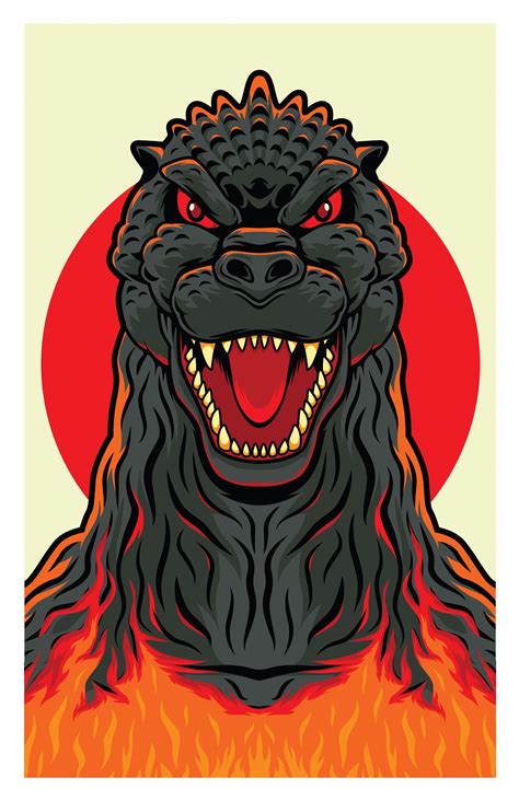 Burning Godzilla 11x17 impresión Heisei - Etsy México