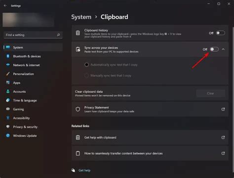 How to Turn On or Off Clipboard Sync in Windows 11