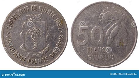 50 Guinean Franc Coin, 1994, Face Stock Photo - Image of obverse, macro ...