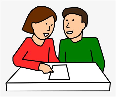 Pair Clipart Talking Partner - Partner Work Clipart Transparent PNG ...