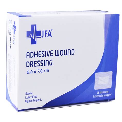 Pack of 25 Adhesive Sterile Wound Dressings - suitable for cuts and grazes, diabetic leg ulcers ...