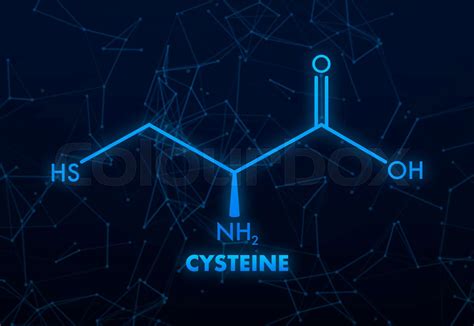 Cysteine molecular skeletal chemical formula. 3d icon with cysteine | Stock vector | Colourbox