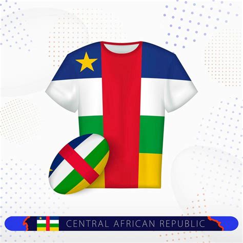 Central African Republic rugby jersey with rugby ball of Central ...