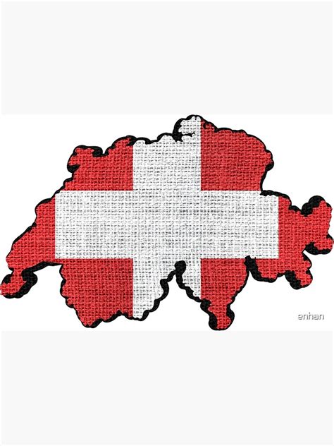 "Switzerland Flag Map" Poster for Sale by enhan | Redbubble