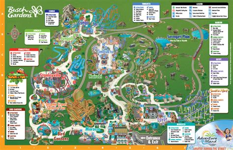 busch gardens map - florida theme parks