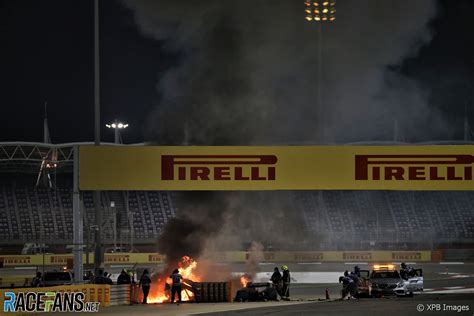 Romain Grosjean crash, Bahrain International Circuit, 2020 · RaceFans