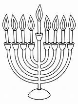 Hanukkah Menorah sketch template