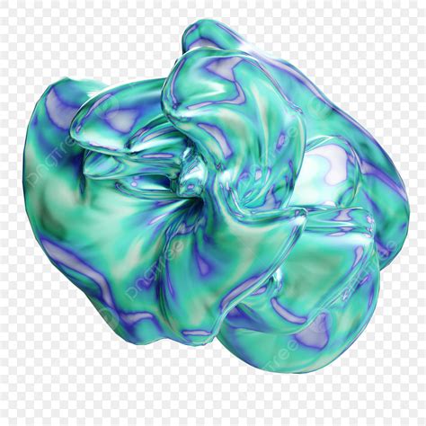 Fluid 3d Vector, 3d Fluid Object Cyan, Gradient, Organic Object ...