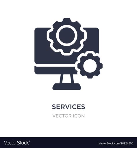 Services icon on white background simple element Vector Image