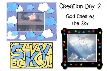 Creation Day 2 - God Creates the Sky - Members Resource Room - Bible Crafts and Lessons