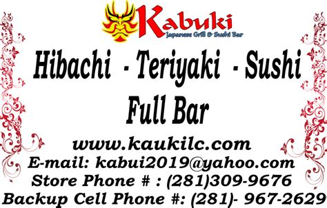 Contact – kabuki japanese sushi & hibachi