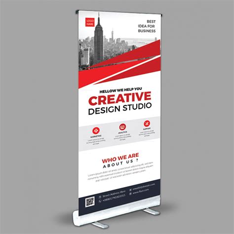 Editable Creative Rollup Banner Design Template 001971 Pop Up Banner ...