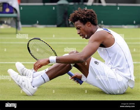 GAEL MONFILS FRANCE FRANCE WIMBLEDON LAWN TENNIS CLUB WIMBLEDON ENGLAND 20 June 2011 Stock Photo ...