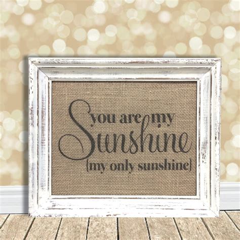 You Are My Sunshine Sign Nursery Decor Baby's Room Kid's Art Newborn ...