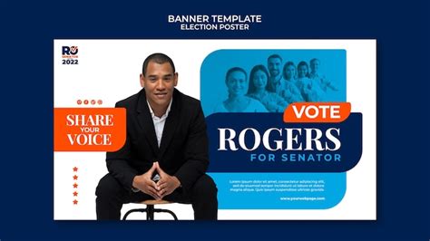 Free PSD | Election banner design template