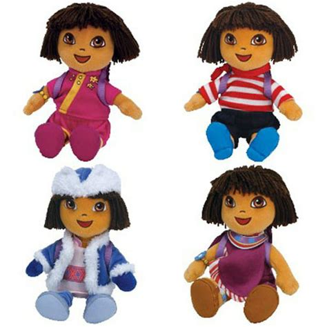 TY Beanie Babies - DORA the Explorer (Dora's World Adventure) ( Set of 4 ) (7.5 inch) - Walmart ...