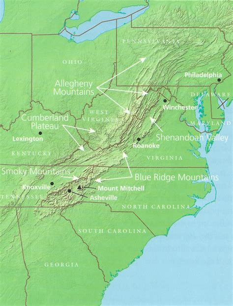 Appalachian Plateau Map