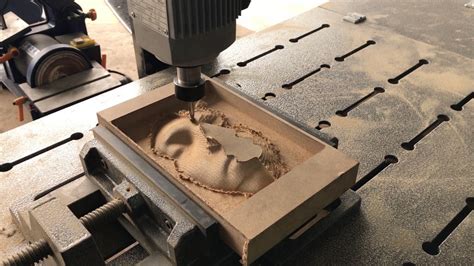 CNC ROUTER 3D HUMAN FACE RELIEF WITH WOOD MATERIAL - YouTube