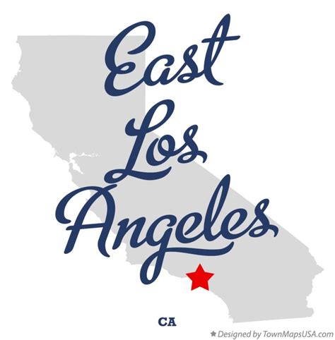 Map of East Los Angeles, CA, California