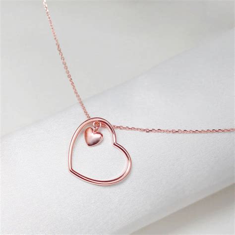 Buy GIVA Rose Gold Heart Pendant With Chain Online