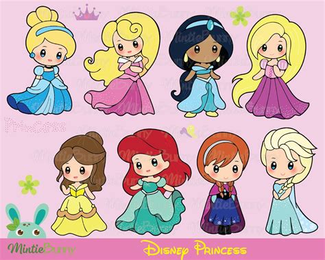 Cute Princess ClipArt Princess Clipart Princess Chibi | Etsy