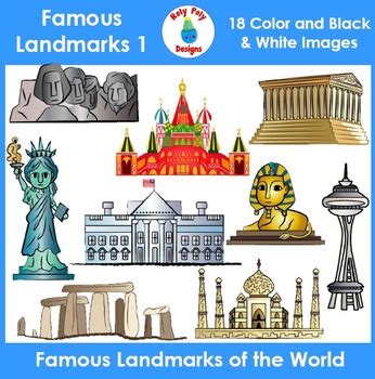 Wonders of the World and Famous Landmarks Clip Art by Roly Poly Designs