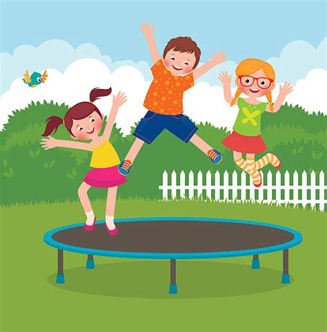 Trampoline Jumping Clip Art, Vector Images & Illustrations - iStock