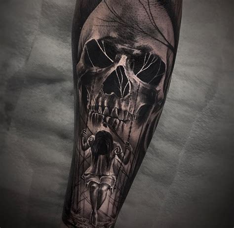 Pin by Angie Rich on Татуировки | Scary tattoos, Black and grey tattoos ...